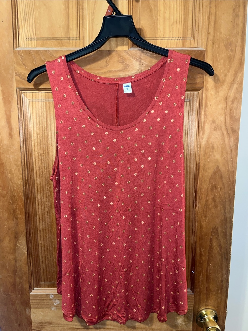 Old Navy Women's LUXE Red Printed Tank Top